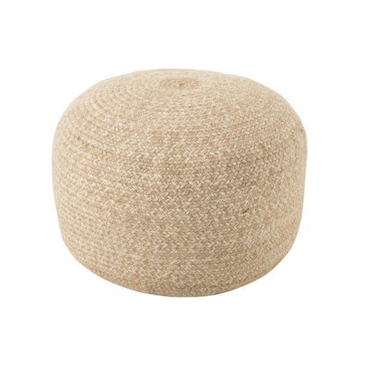 Poef Naturel Polyester Miami 50 cm-Poefs-J-Line