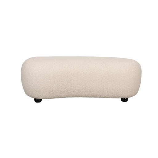 Poef Noxx Polyester, MDF Wit 120x46 cm-Fauteuils-Creating Home