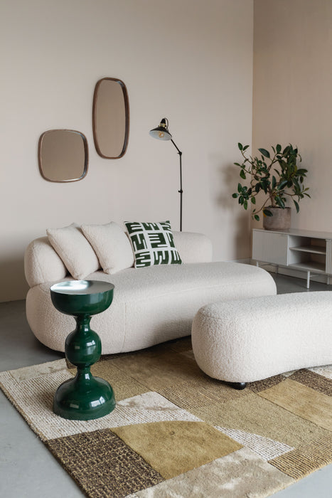 Poef Noxx Polyester, MDF Wit 120x46 cm-Poefs-Creating Home