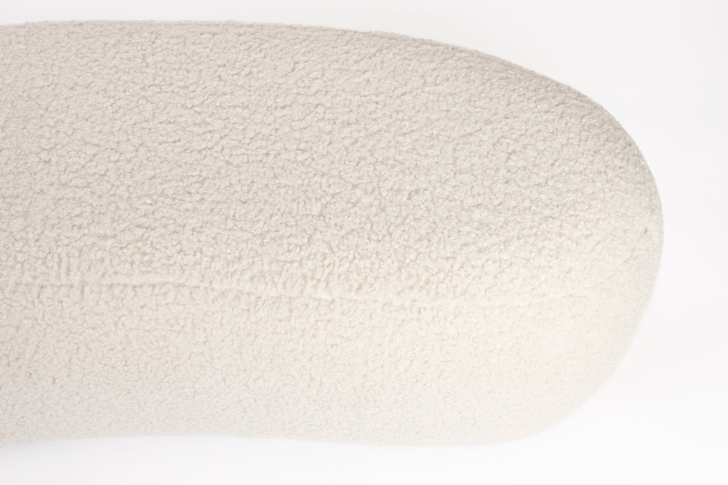 Poef Noxx Polyester, MDF Wit 120x46 cm-Poefs-Creating Home