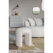 Poef Noxx Polyester, MDF Wit Ø42x46 cm-Krukken-Creating Home