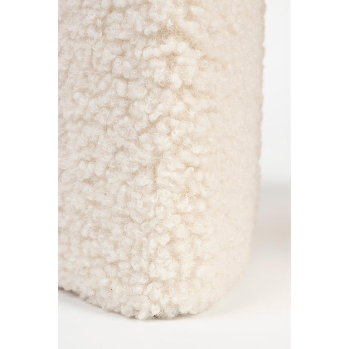 Poef Noxx Polyester, MDF Wit Ø42x46 cm-Krukken-Creating Home