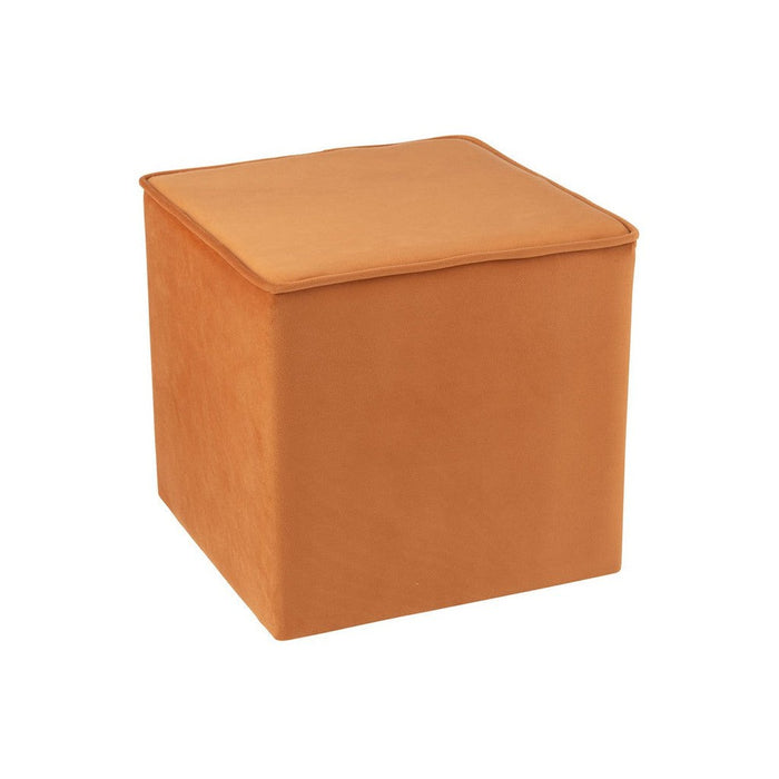 Poef Oker Velours Kubus J-Line 37 cm 37x37x37 cm-Poefs-J-Line