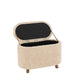 Poef Opslag Teddy Polyester Beige 40 cm 40x80x48 cm-Poefs-J-Line