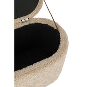 Poef Opslag Teddy Polyester Beige 40 cm 40x80x48 cm-Poefs-J-Line