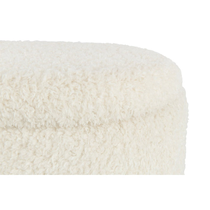 Poef Opslag Teddy Polyester Wit 40 cm 40x80x48 cm-Poefs-J-Line