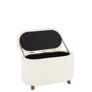 Poef Opslag Teddy Polyester Wit 40 cm 40x80x48 cm-Poefs-J-Line