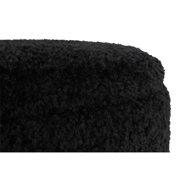 Poef Opslag Teddy Polyester Zwart 40 cm 40x80x48 cm-Poefs-J-Line