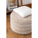 Poef Rond Teddy Polyester Beige 65 cm 65x65x40 cm-Poefs-J-Line