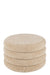 Poef Rond Teddy Polyester Beige 65 cm 65x65x40 cm-Poefs-J-Line