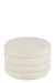 Poef Rond Teddy Polyester Wit 65 cm 65x65x40 cm-Poefs-J-Line