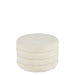 Poef Rond Teddy Polyester Wit 65 cm 65x65x40 cm-Poefs-J-Line