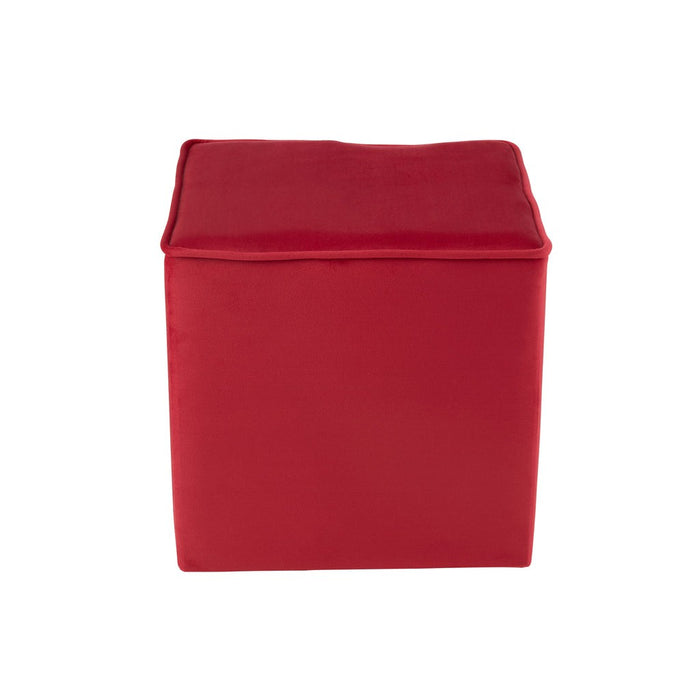 Poef Roze Fluweel Velours 37 cm J-Line-Poefen-J-Line