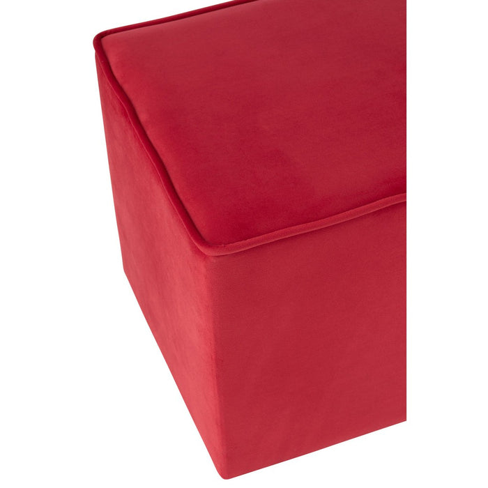 Poef Roze Fluweel Velours 37 cm J-Line-Poefen-J-Line