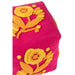 Poef Roze Katoen Bloemen Vierkant 40 cm-Poefen-J-Line