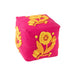 Poef Roze Katoen Bloemen Vierkant 40 cm-Poefen-J-Line