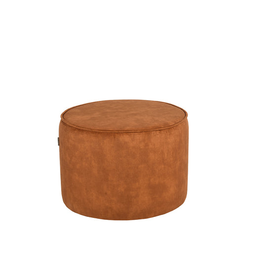 Poef Tibo Oker Velours 55 cm Rond 55x55x40 cm-Poefs-LABEL51