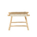 Poef Waverly Teakhout Naturel/Wit 38 cm 38x60x45 cm-Poefs-J-Line