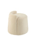 Poef Wit Bouclé Teddy Rond 40 cm-Poefs-J-Line