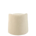 Poef Wit Bouclé Teddy Rond 40 cm-Poefs-J-Line