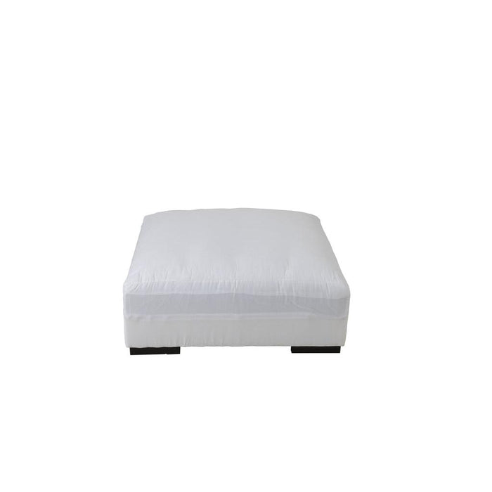 Poef Wit Linnen Monaco Exclusive 104 cm 105x105x40 cm-Poefs-J-Line