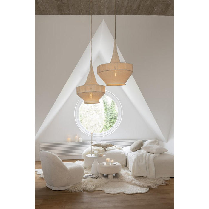Poef Wit Linnen Monaco Exclusive 104 cm 105x105x40 cm-Poefs-J-Line