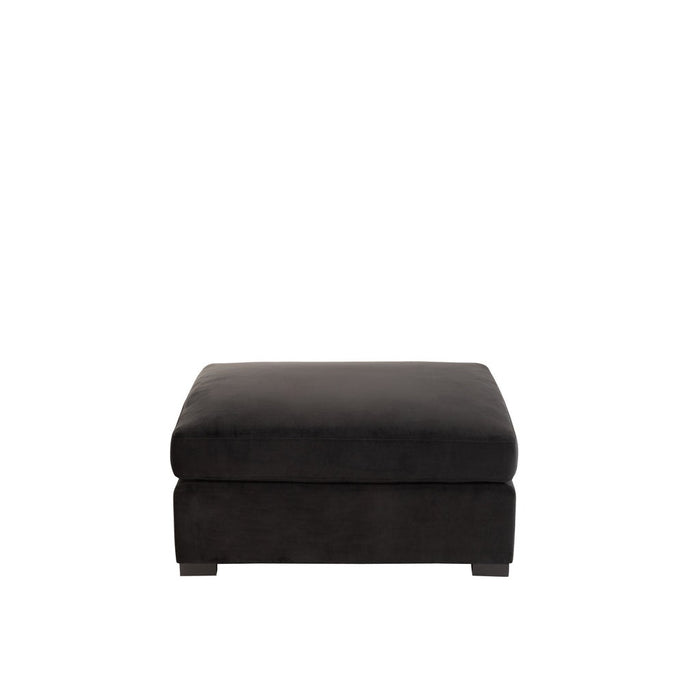 Poef Zwart Velvet Ottoman 100 cm 100x113x60 cm-Poefs-J-Line