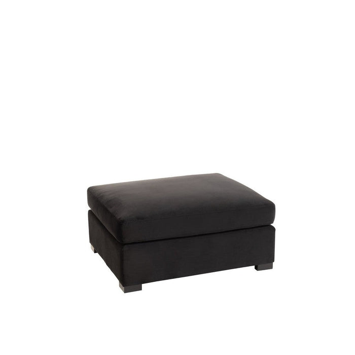 Poef Zwart Velvet Ottoman 100 cm 100x113x60 cm-Poefs-J-Line