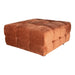 Poefen 3-zitsbank Jidde Bank Berge 3032 Roestbruin Stof Hocker-Poefen-PTMD
