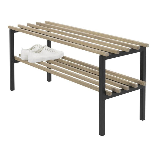 RIZZOLI BENCH Halbank - Zwart / Eiken Spinder Design-Bankjes-Spinder