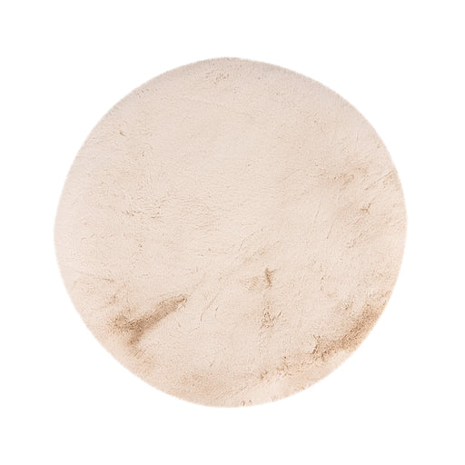 Rond vloerkleed 200x200 Indy Polyester Beige-Ronde vloerkleden-LABEL51
