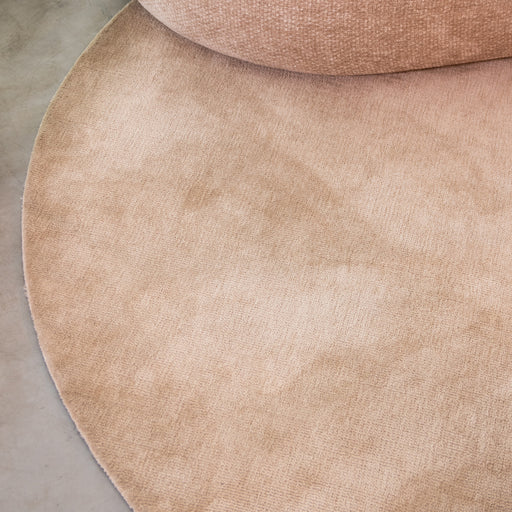 Rond vloerkleed 200x200 Mila Polyester Beige-Ronde vloerkleden-LABEL51