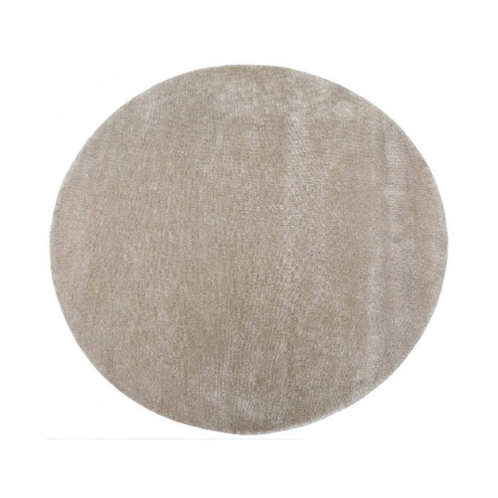Rond vloerkleed 200x200 Mila Polyester Taupe-Ronde vloerkleden-LABEL51