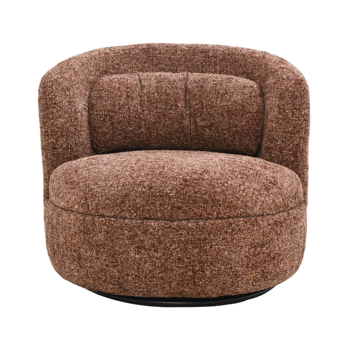 Rond vloerkleed Britt Bordeaux Rood 85x84 cm-Ronde vloerkleden-Livingfurn