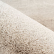 Rond vloerkleed Vloerkleden Indy Licht Taupe Polyester 200x200 cm-Ronde vloerkleden-LABEL51