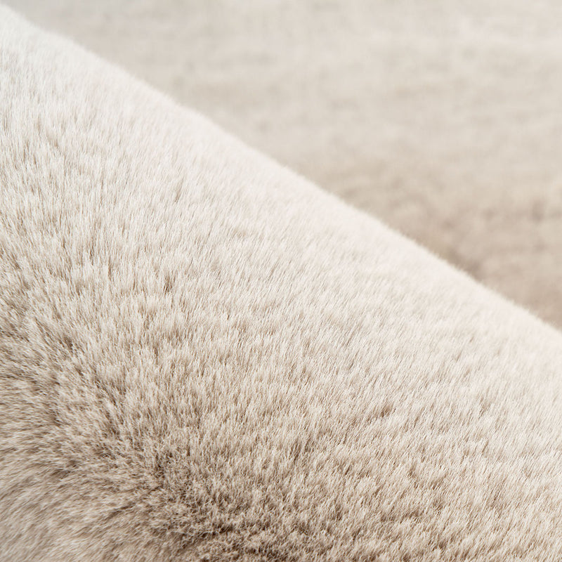 Rond vloerkleed Vloerkleden Indy Licht Taupe Polyester 200x200 cm-Ronde vloerkleden-LABEL51