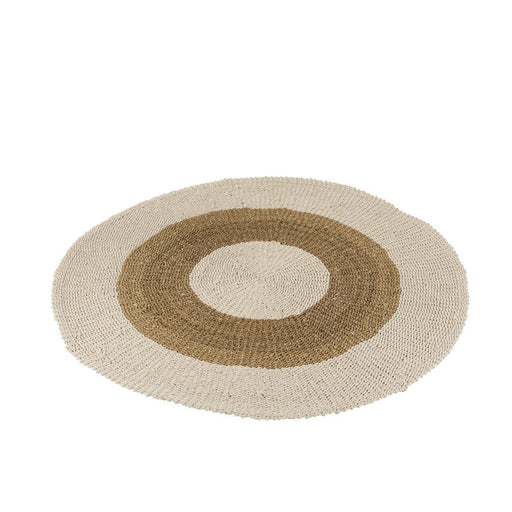 Rond vloerkleed Wit Zeegras Rond 150 cm 150x150x1 cm-Ronde vloerkleden-J-Line