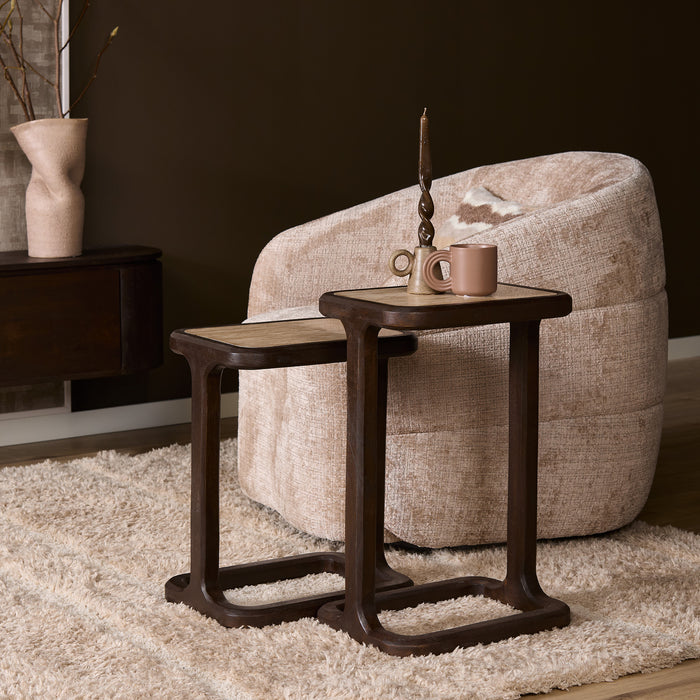 STARFURN Bijzettafel Arvid Bruin Mangohout 39 cm 39x29x58 cm