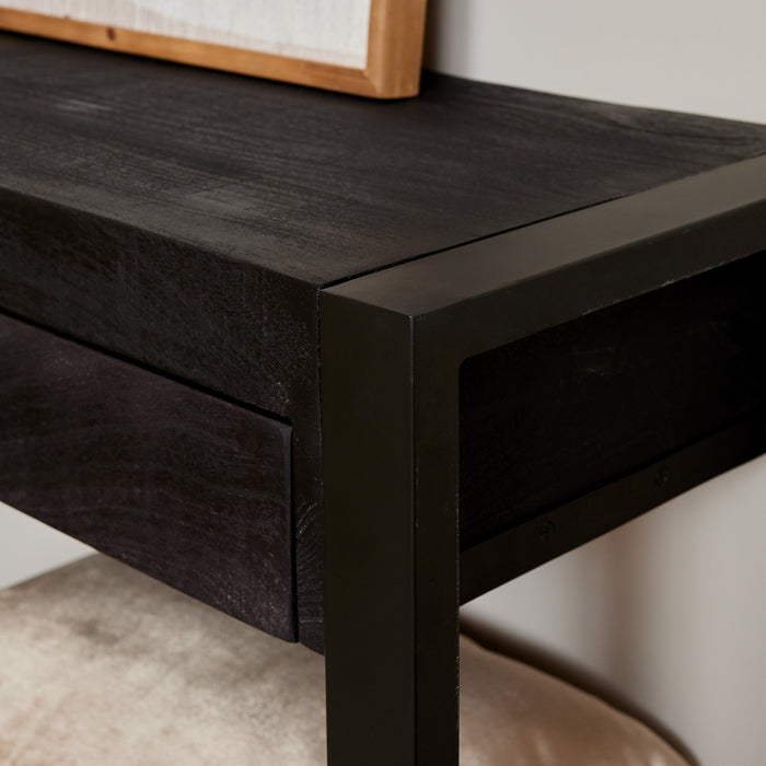 STARFURN Bijzettafel Boaz Zwart 120 cm 120x35x76 cm-Bijzettafels-Starfurn