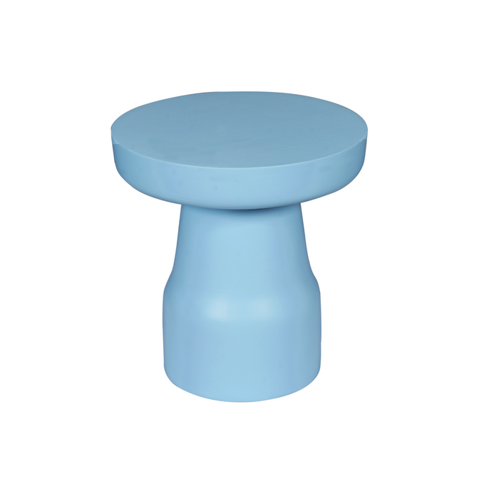 STARFURN Bijzettafel Drum Blauw Mangohout 40 cm 40x40x42 cm-Bijzettafels-Starfurn