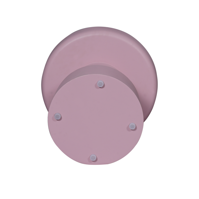 STARFURN Bijzettafel Drum Roze Mangohout 40 cm 40x40x42 cm-Bijzettafels-Starfurn