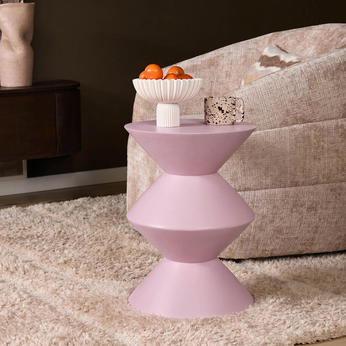 STARFURN Bijzettafel Roze Mangohout 33 cm 33x33x45 cm-Bijzettafels-Starfurn
