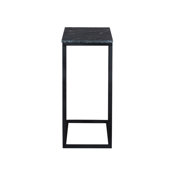 STARFURN Bijzettafel Slider Marmer Hoog Zwart 40x30x73 cm