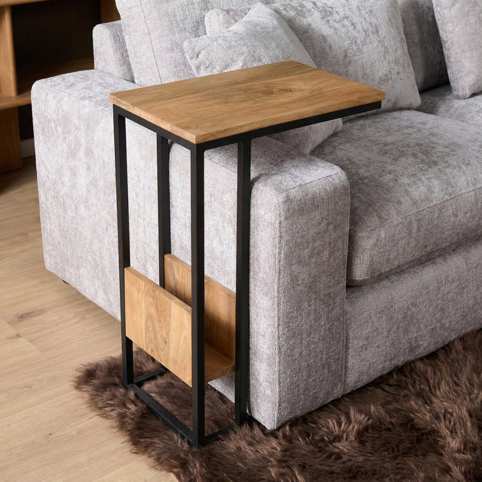 STARFURN Bijzettafel Slider Naturel Metaal 48x32 cm STF STF-3044-Bijzettafels-Starfurn