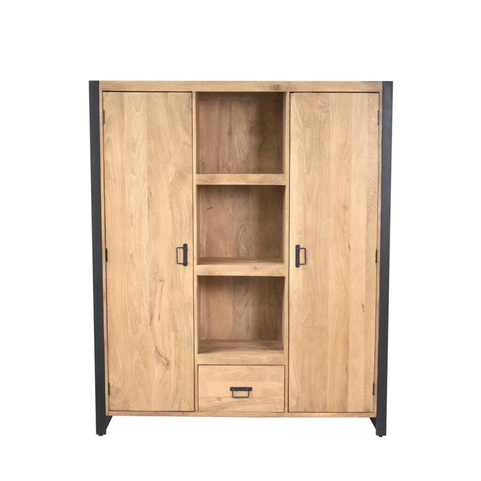STARFURN Boekenkast Britt Mangohout Naturel 150cm-Boekenkasten-Starfurn