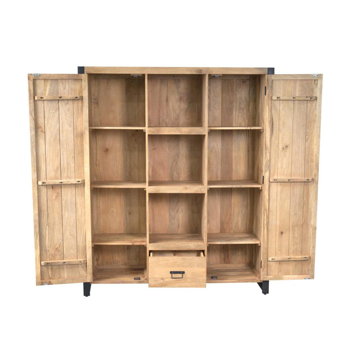 STARFURN Boekenkast Britt Mangohout Naturel 150cm-Boekenkasten-Starfurn