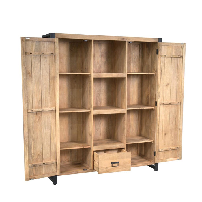 STARFURN Boekenkast Britt Mangohout Naturel 150cm-Boekenkasten-Starfurn