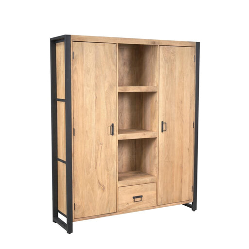 STARFURN Boekenkast Britt Mangohout Naturel 150cm-Boekenkasten-Starfurn