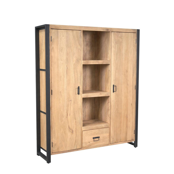 STARFURN Boekenkast Britt Mangohout Naturel 150cm-Boekenkasten-Starfurn
