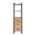 STARFURN Boekenkast Britt Mangohout Naturel 55cm Met Lades-Boekenkasten-Starfurn